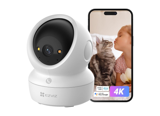 EZVIZ H6C G1 4K Indoor Pan & Tilt Dual-Band Wi-Fi Camera – Human & Pet Detection, Auto-Zoom Tracking, Color Night Vision, Two-Way Calling (CS-H6C-R200-8H8WFL)